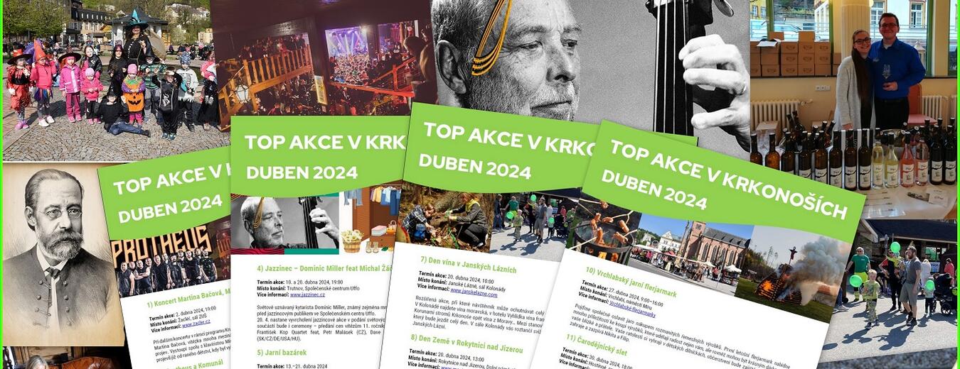 TOP akce v Krkonoších duben 2024