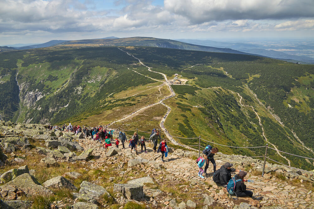 Überfüllte Schneekoppe