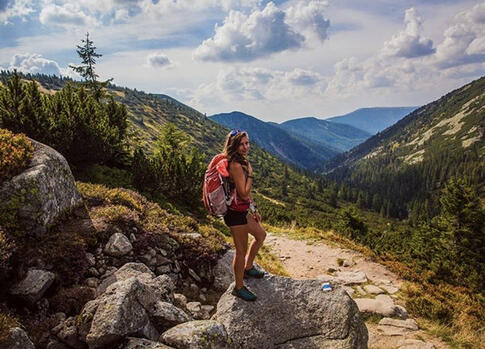 Pěší turistika v Krkonoších