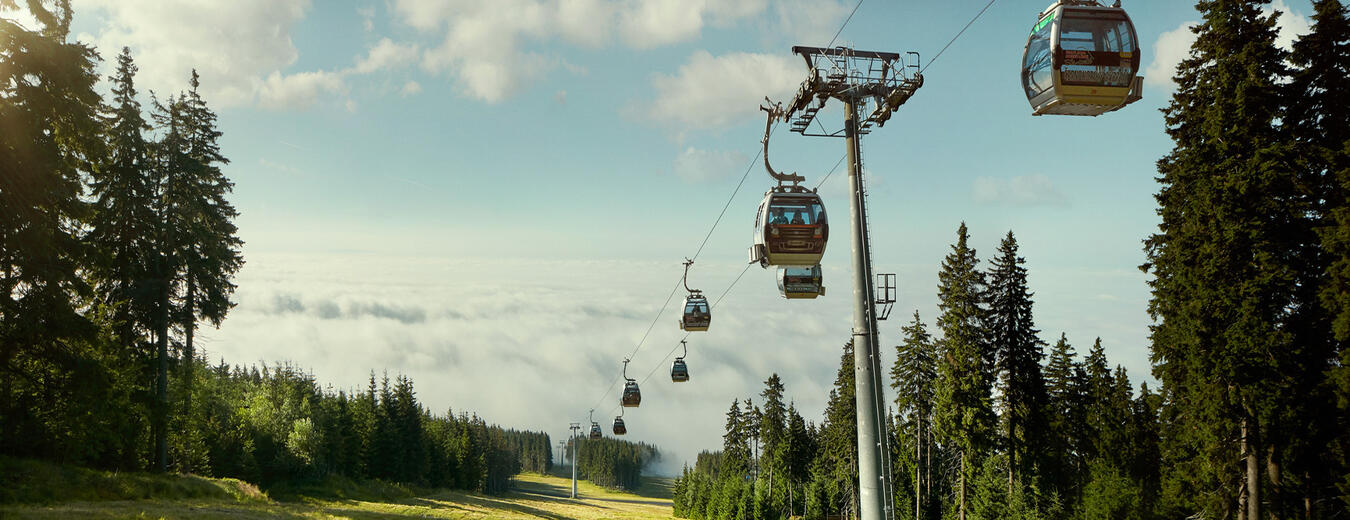 Kabinenseilbahn zum Schwarzen Berg – Černá hora