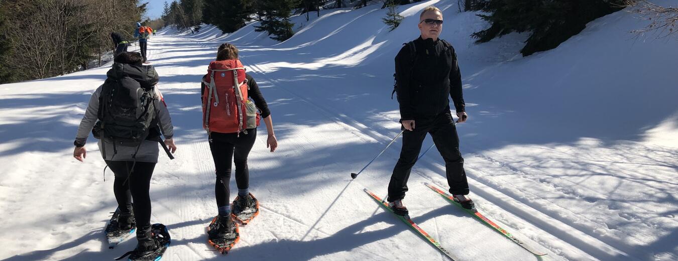 Walking in the Krkonose with Snowshoes