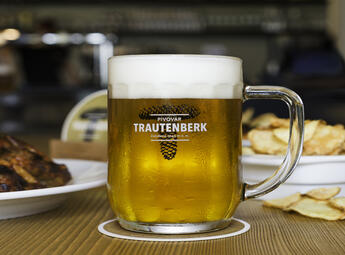 Pivo Trautenberk z místního pivovaru