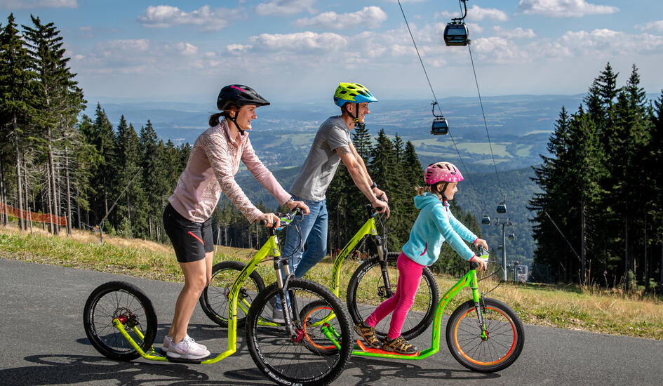 Koloběžky v Krkonoších