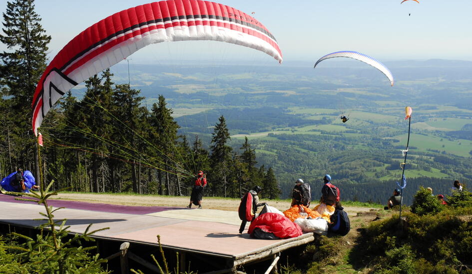 Paragliding z Černé hory
